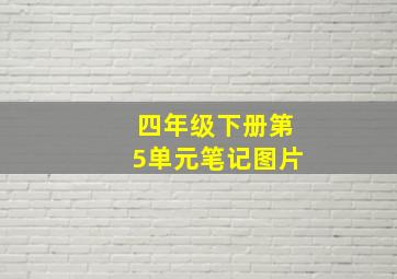 四年级下册第5单元笔记图片