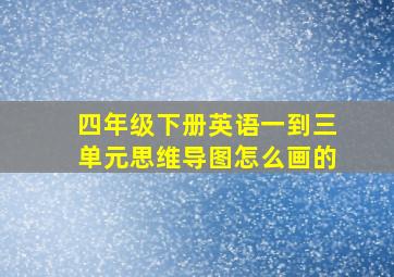 四年级下册英语一到三单元思维导图怎么画的