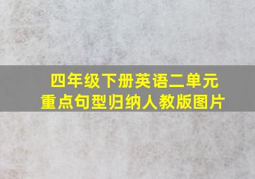 四年级下册英语二单元重点句型归纳人教版图片