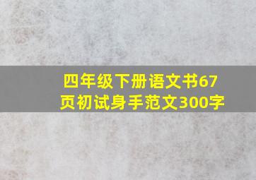 四年级下册语文书67页初试身手范文300字