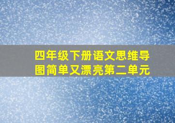 四年级下册语文思维导图简单又漂亮第二单元