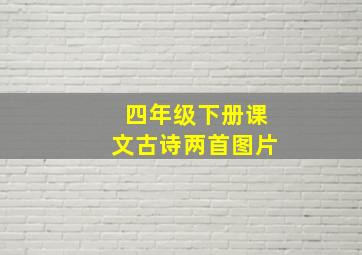 四年级下册课文古诗两首图片