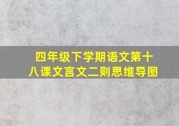 四年级下学期语文第十八课文言文二则思维导图