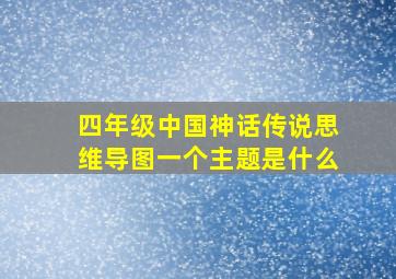 四年级中国神话传说思维导图一个主题是什么