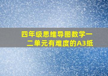 四年级思维导图数学一二单元有难度的A3纸