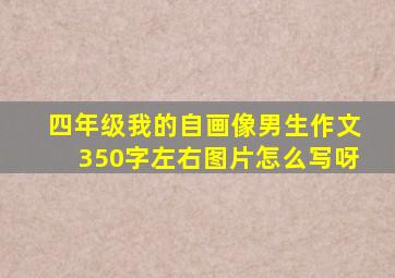 四年级我的自画像男生作文350字左右图片怎么写呀