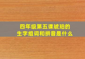 四年级第五课琥珀的生字组词和拼音是什么