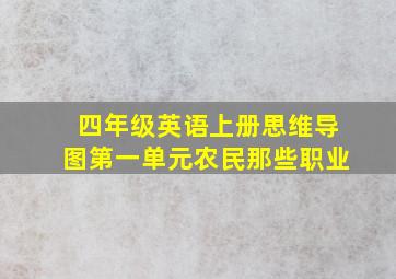 四年级英语上册思维导图第一单元农民那些职业