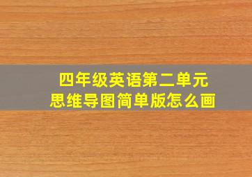 四年级英语第二单元思维导图简单版怎么画