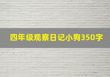 四年级观察日记小狗350字