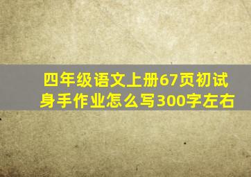 四年级语文上册67页初试身手作业怎么写300字左右