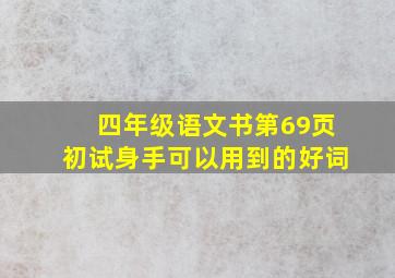 四年级语文书第69页初试身手可以用到的好词