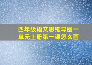 四年级语文思维导图一单元上册第一课怎么画