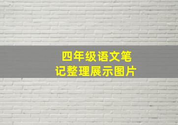 四年级语文笔记整理展示图片