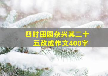 四时田园杂兴其二十五改成作文400字