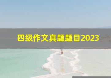 四级作文真题题目2023