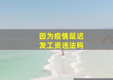 因为疫情延迟发工资违法吗