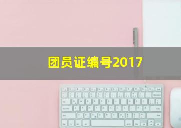 团员证编号2017