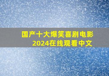 国产十大爆笑喜剧电影2024在线观看中文