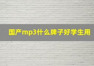 国产mp3什么牌子好学生用