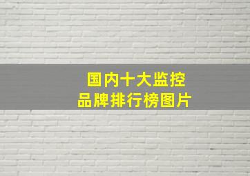 国内十大监控品牌排行榜图片