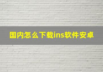 国内怎么下载ins软件安卓