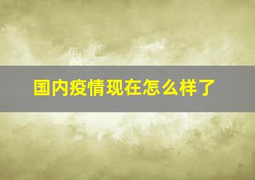 国内疫情现在怎么样了