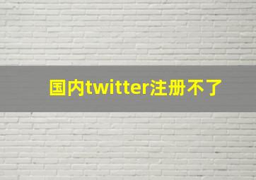 国内twitter注册不了