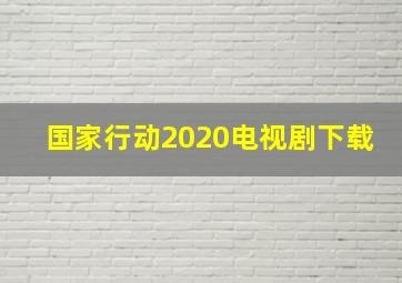 国家行动2020电视剧下载