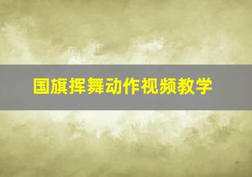 国旗挥舞动作视频教学