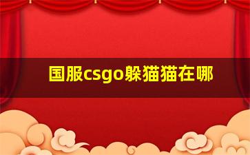 国服csgo躲猫猫在哪