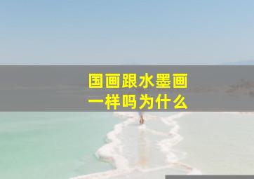 国画跟水墨画一样吗为什么