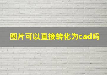 图片可以直接转化为cad吗