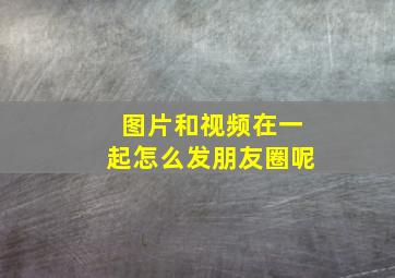 图片和视频在一起怎么发朋友圈呢