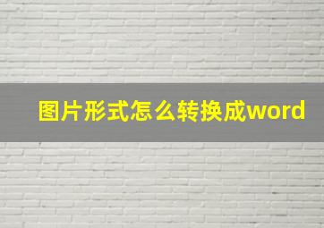 图片形式怎么转换成word