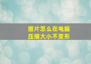 图片怎么在电脑压缩大小不变形