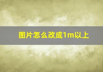 图片怎么改成1m以上