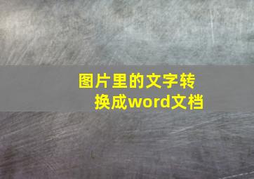 图片里的文字转换成word文档