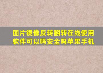 图片镜像反转翻转在线使用软件可以吗安全吗苹果手机