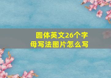 圆体英文26个字母写法图片怎么写