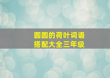 圆圆的荷叶词语搭配大全三年级