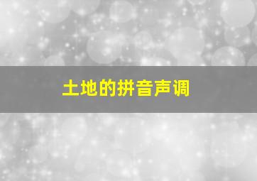 土地的拼音声调