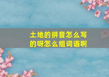 土地的拼音怎么写的呀怎么组词语啊