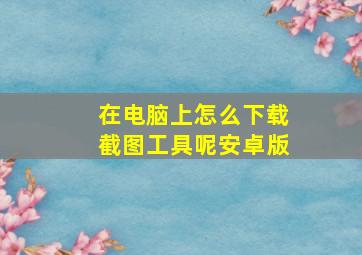 在电脑上怎么下载截图工具呢安卓版