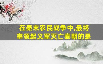 在秦末农民战争中,最终率领起义军灭亡秦朝的是