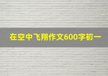 在空中飞翔作文600字初一