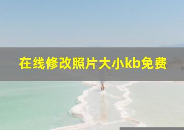 在线修改照片大小kb免费