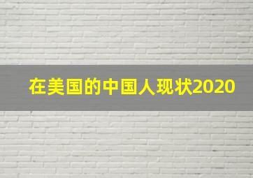 在美国的中国人现状2020