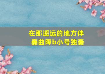 在那遥远的地方伴奏曲降b小号独奏