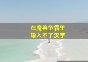 在魔兽争霸里输入不了汉字